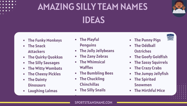 Amazing Silly Team Names Ideas