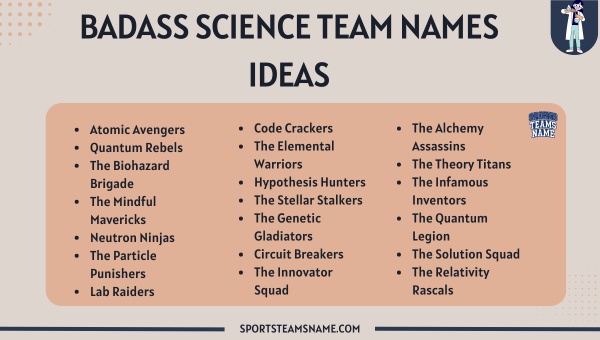 Badass Science Team Names Ideas