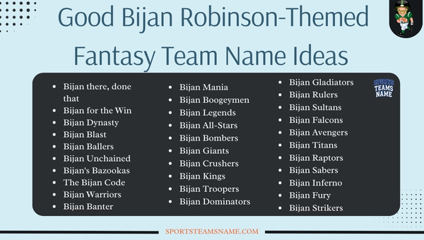 Good Bijan Robinson Themed Fantasy Team Name Ideas