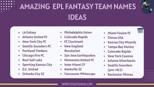 Amazing MLS Team Names Ideas