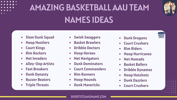 Amazing Basketball AAU Team Names Ideas 