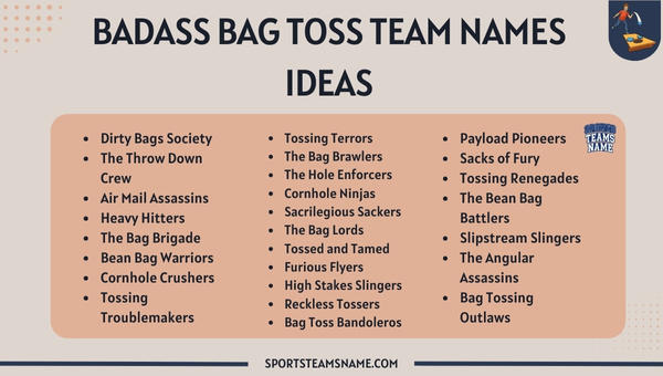 Badass Bag Toss Team Names Ideas 