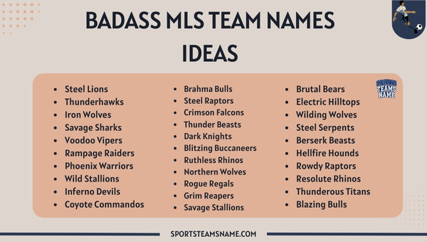 Badass MLS Team Names Ideas