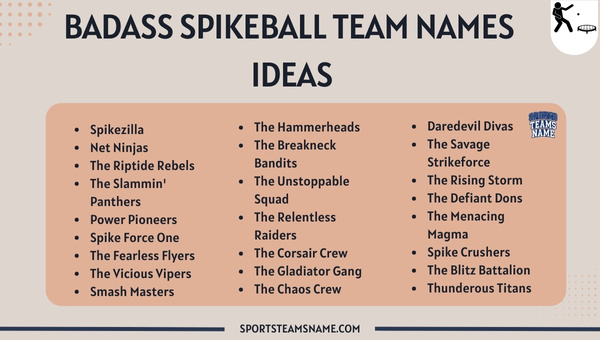 Badass Spikeball Team Names Ideas