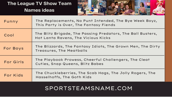The League TV Show Team Names ideas