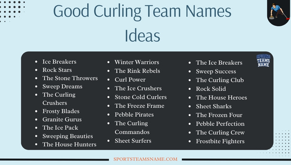 Good Curling Team Names Ideas 