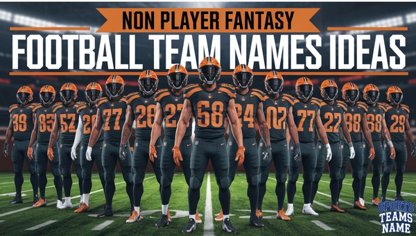 Non Player Fantasy Football Team Names Ideas
